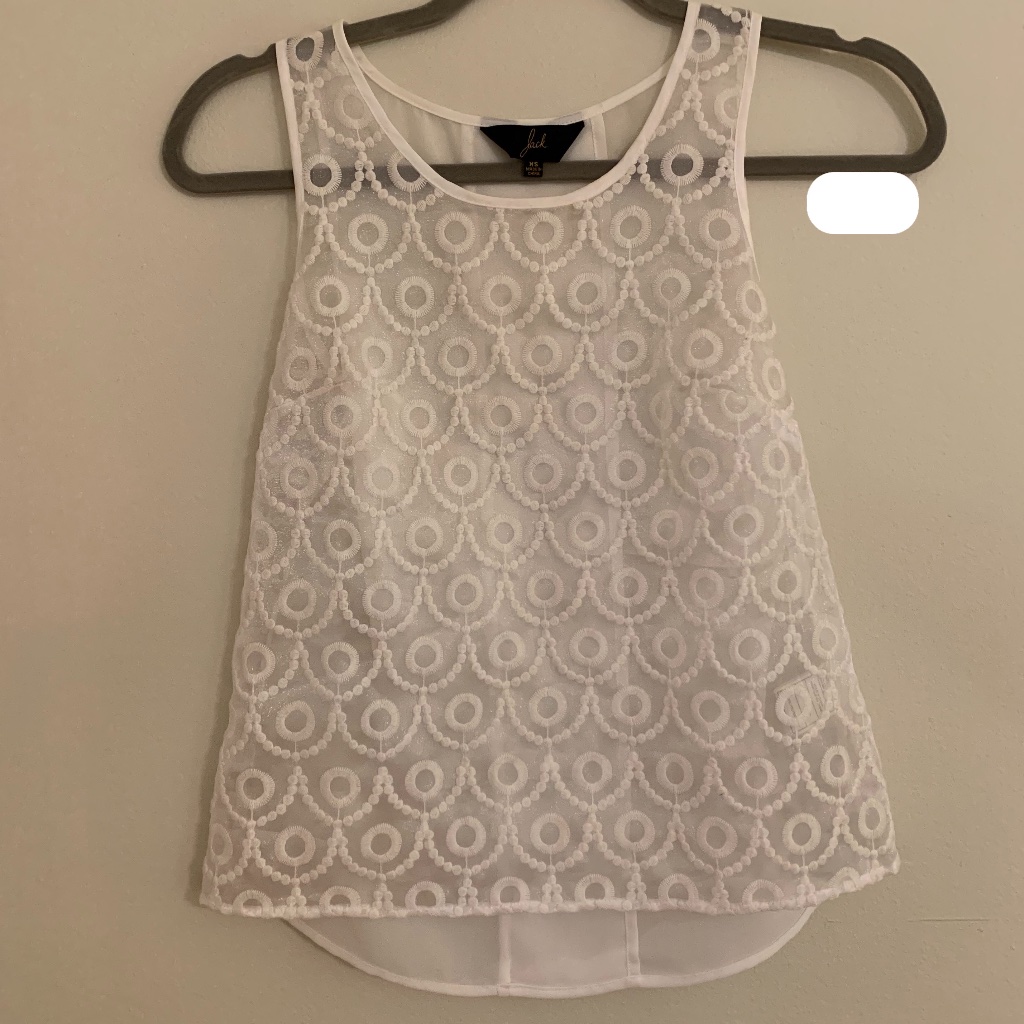 White Patterned Top